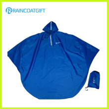 Poncho de lluvia de la motocicleta del PVC del poliéster azul